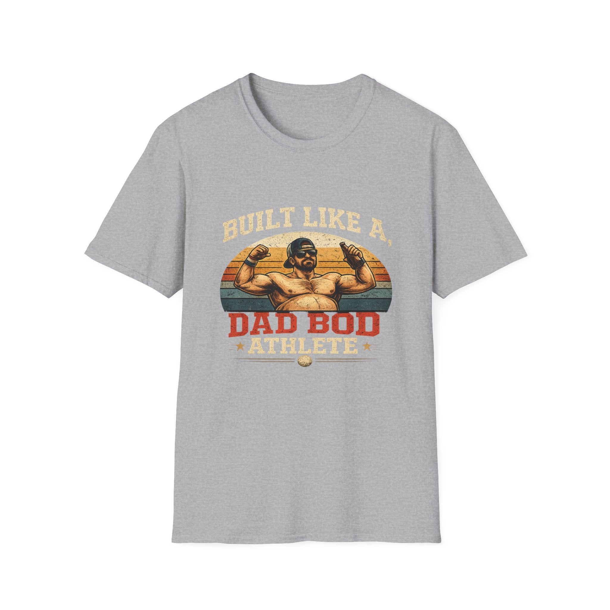 Dad Bod Athlete T‑Shirt — "Built Like a Dad Bod" Retro Fitness Tee