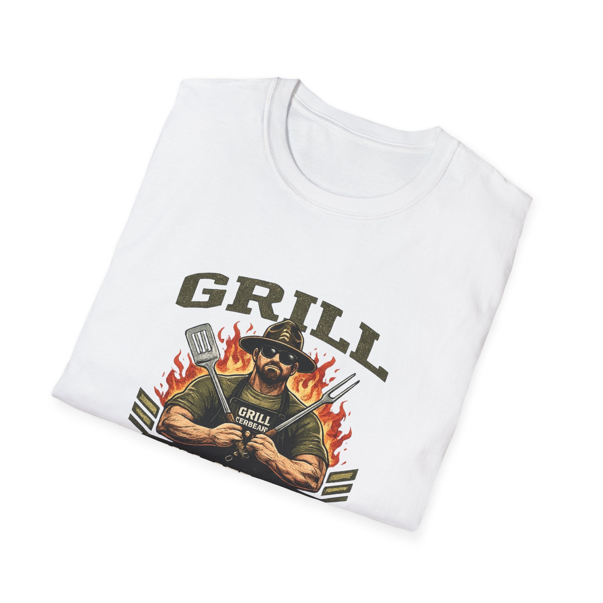 Grill Sergeant Dad T-Shirt — Grill, Smoke, Repeat Fathersday Tee