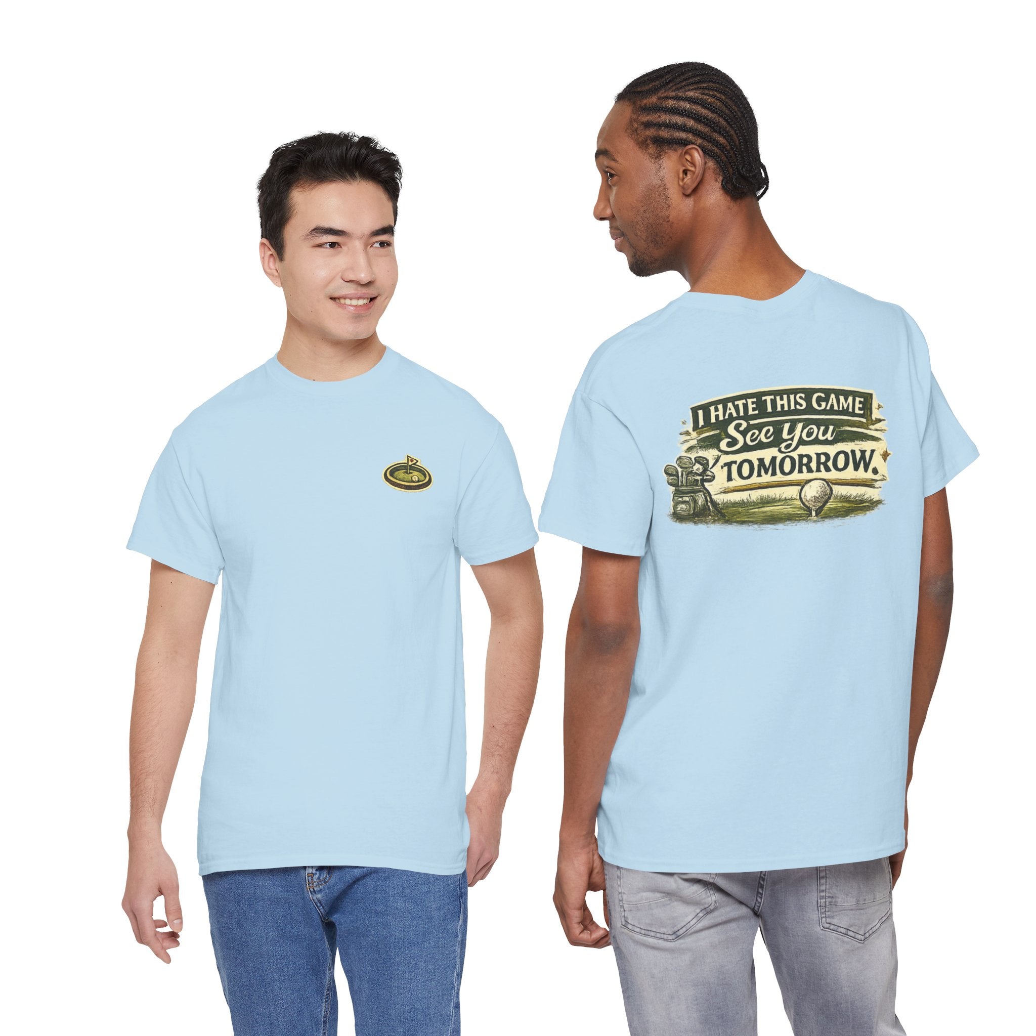 Golf T‑Shirt — "I Hate This Game, See You Tomorrow" Retro Graphic Tee