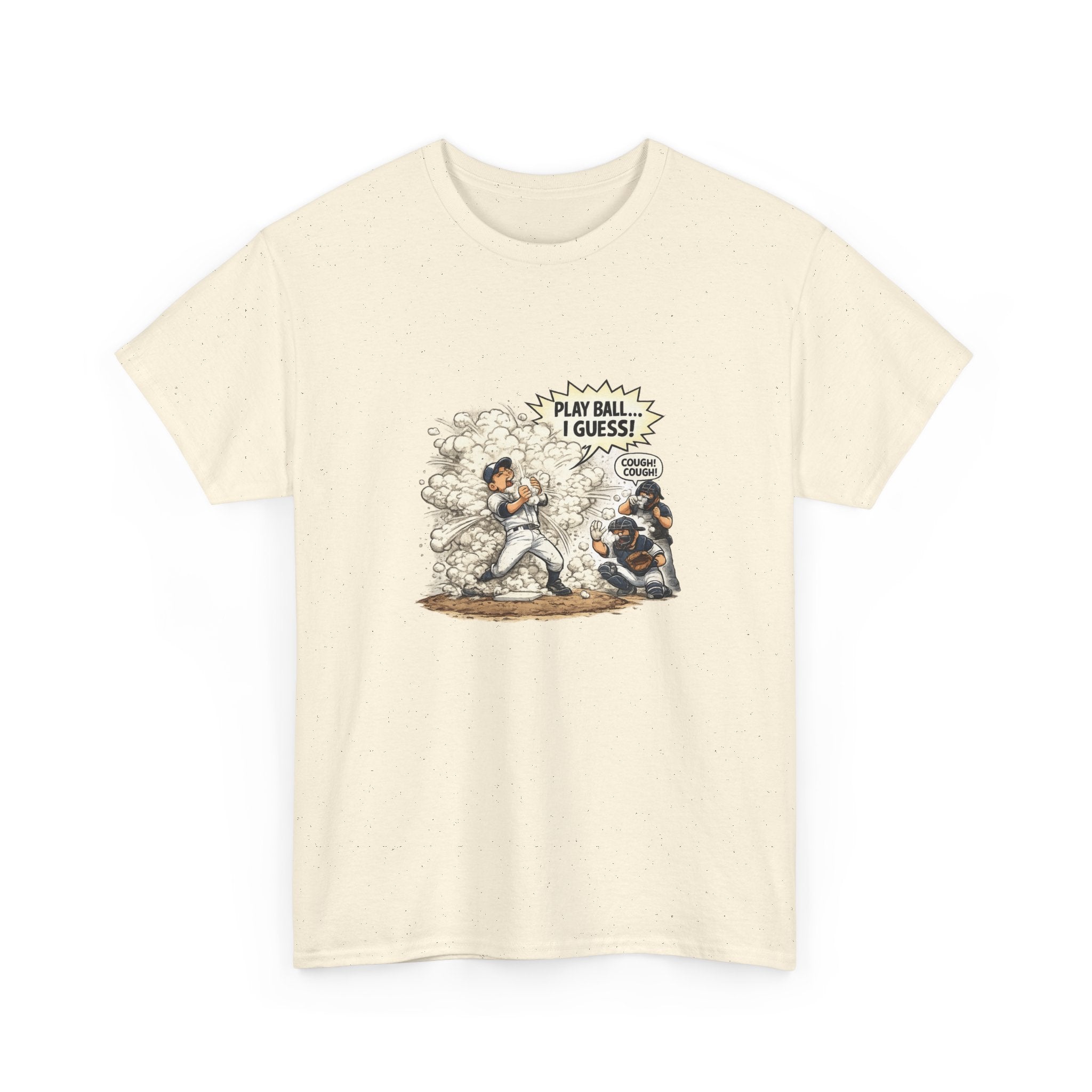 Baseball Vintage Comic Tee — "Play Ball I Guess" Graphic T-Shirt