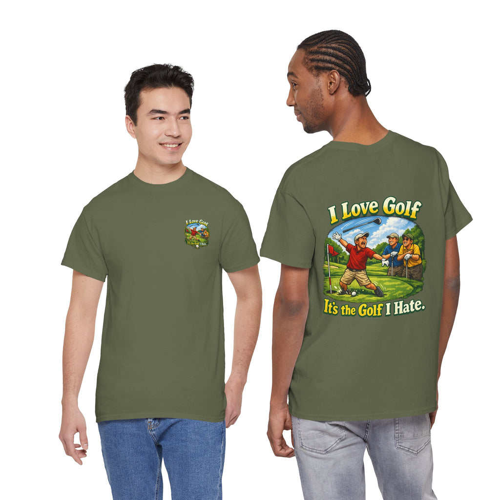 Golf Tee - "I Love Golf, It’s the Golf I Hate" Funny Golfing T-Shirt