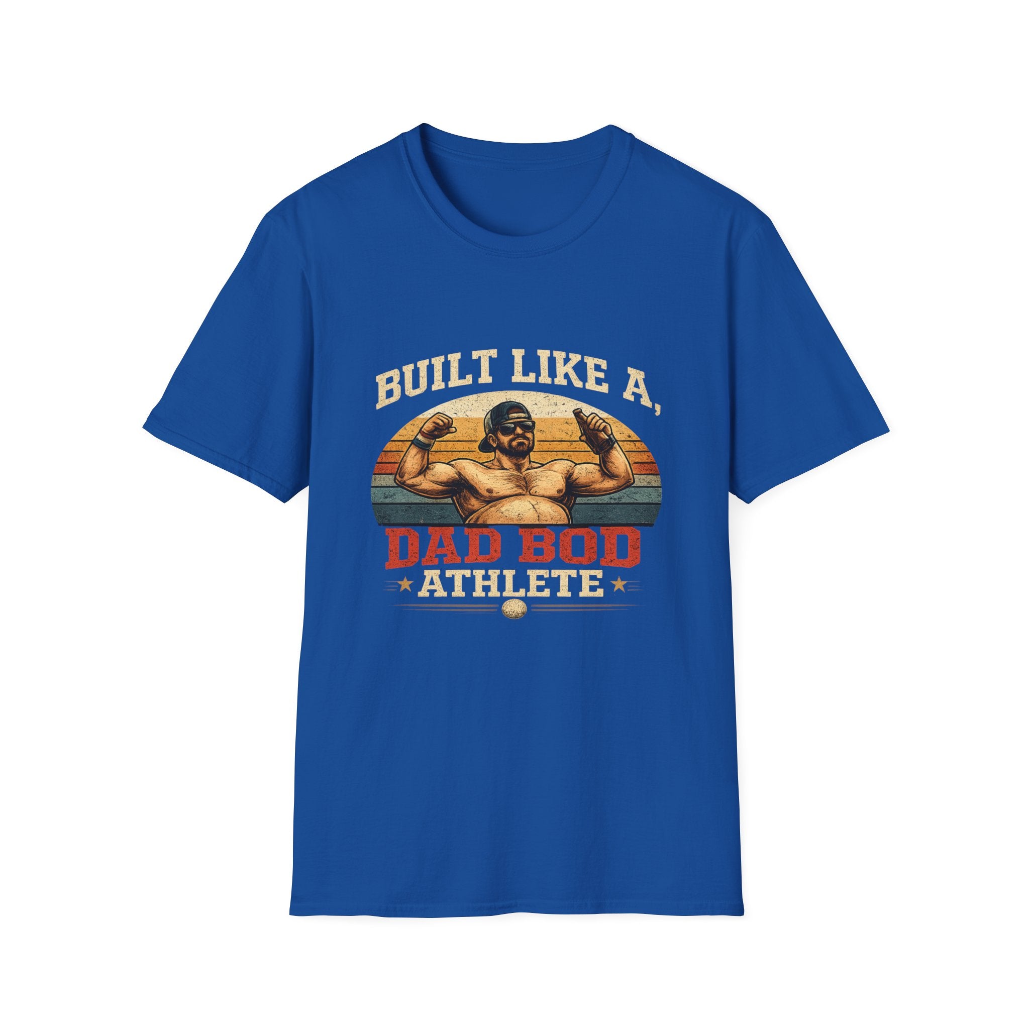 Dad Bod Athlete T‑Shirt — "Built Like a Dad Bod" Retro Fitness Tee