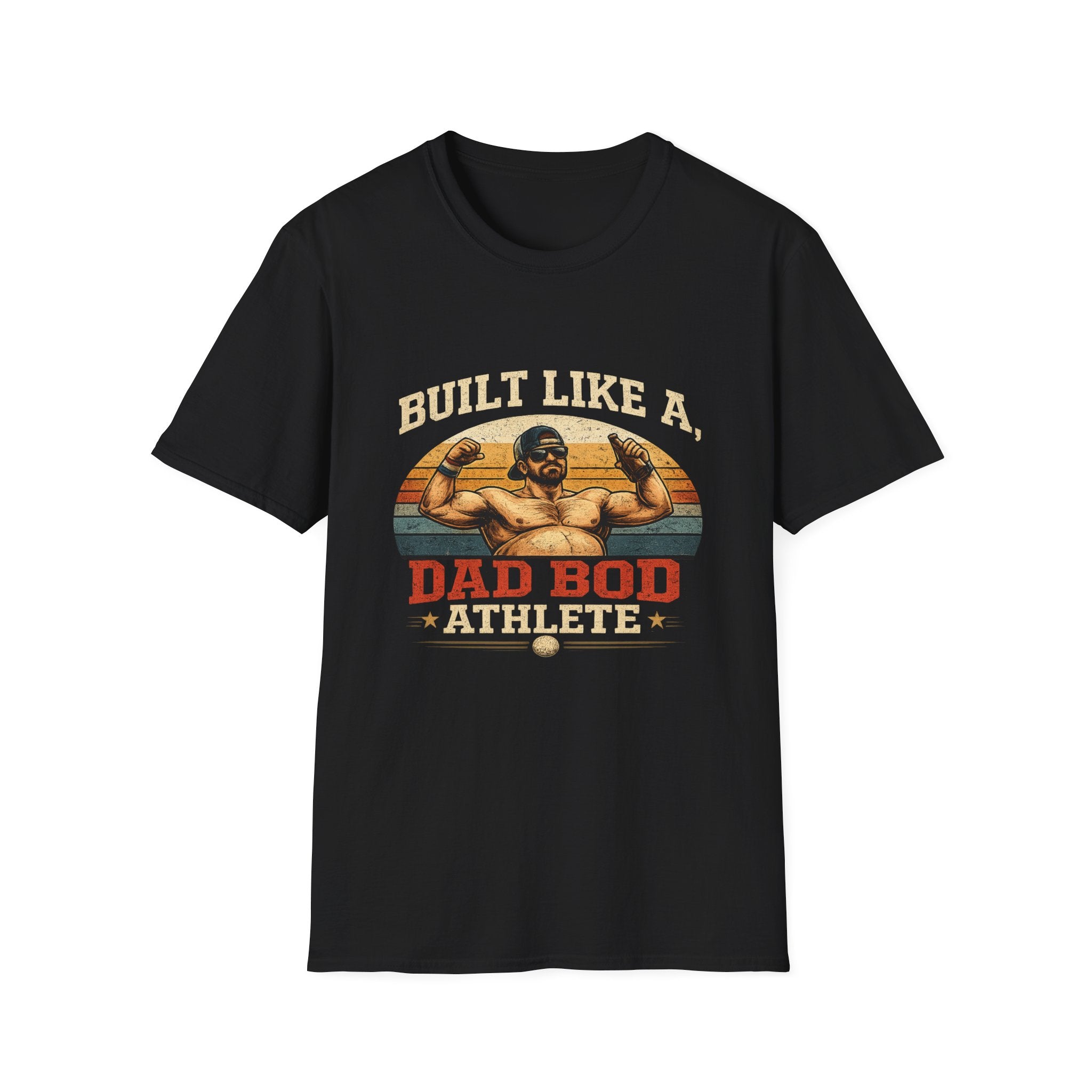Dad Bod Athlete T‑Shirt — "Built Like a Dad Bod" Retro Fitness Tee