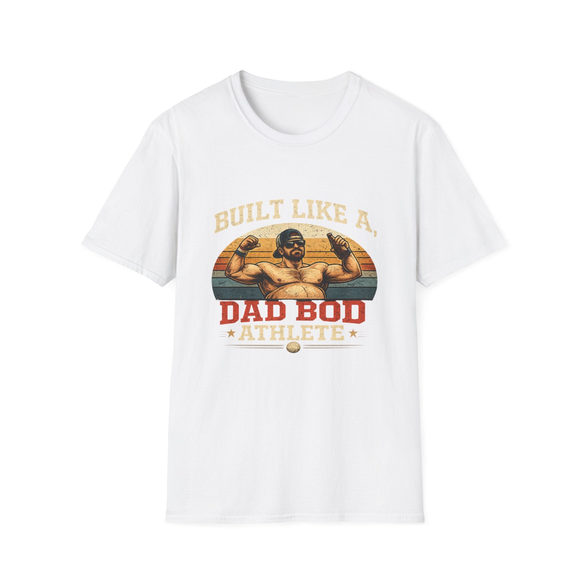 Dad Bod Athlete T‑Shirt — "Built Like a Dad Bod" Retro Fitness Tee