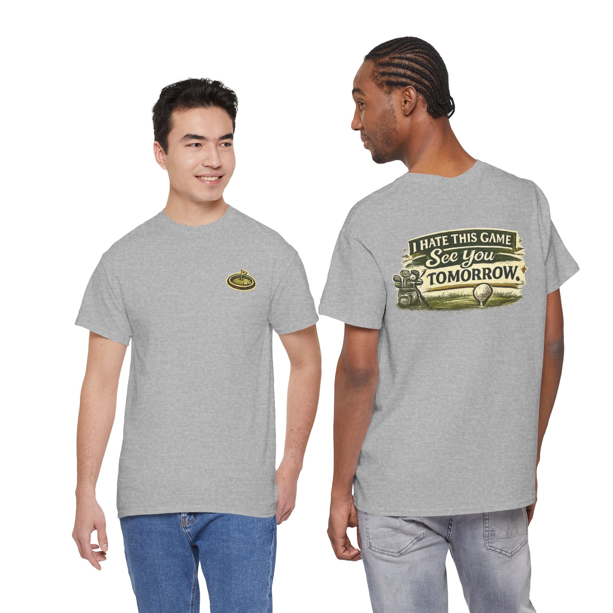Golf T‑Shirt — "I Hate This Game, See You Tomorrow" Retro Graphic Tee