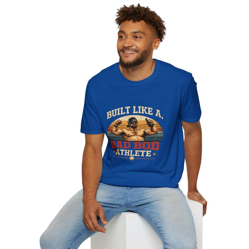 Dad Bod Athlete T‑Shirt — "Built Like a Dad Bod" Retro Fitness Tee