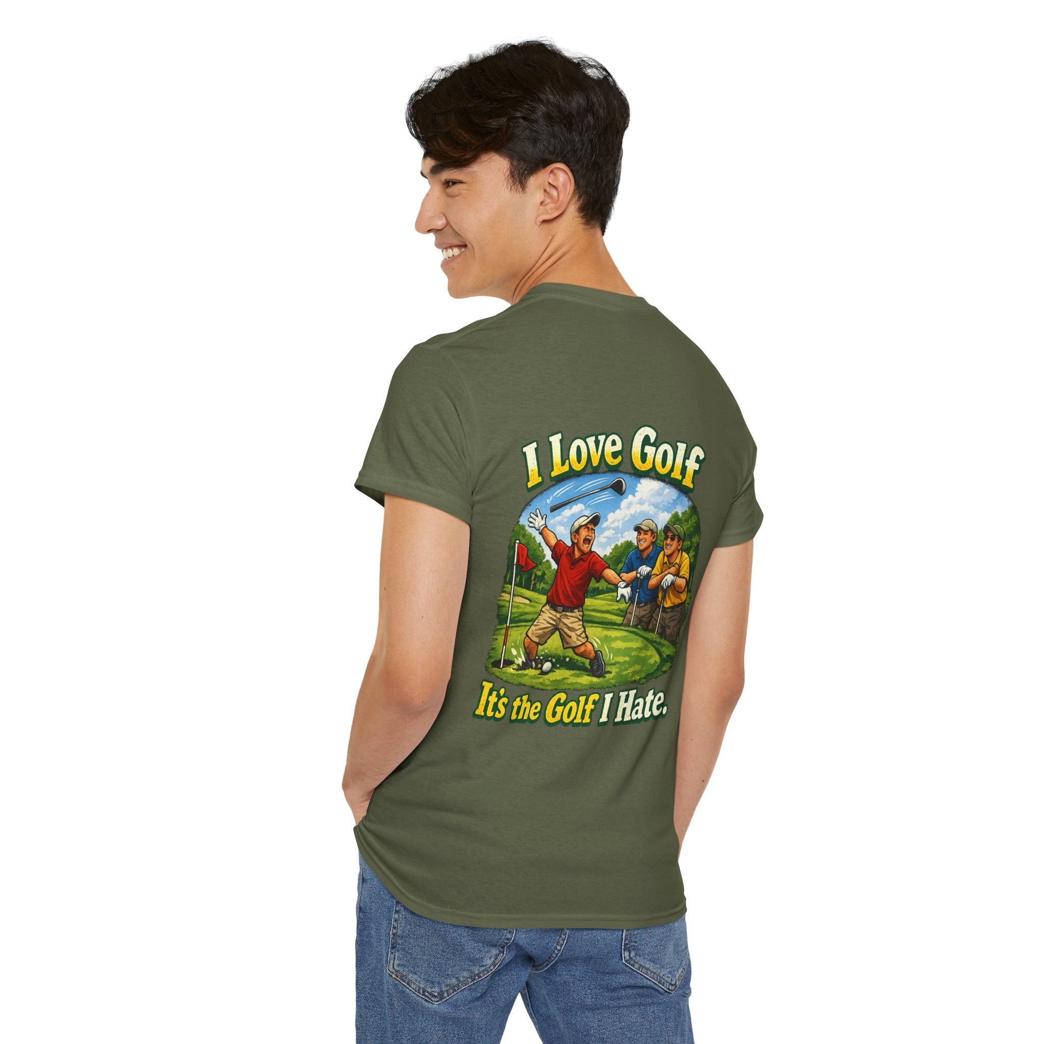 Golf Tee - "I Love Golf, It’s the Golf I Hate" Funny Golfing T-Shirt