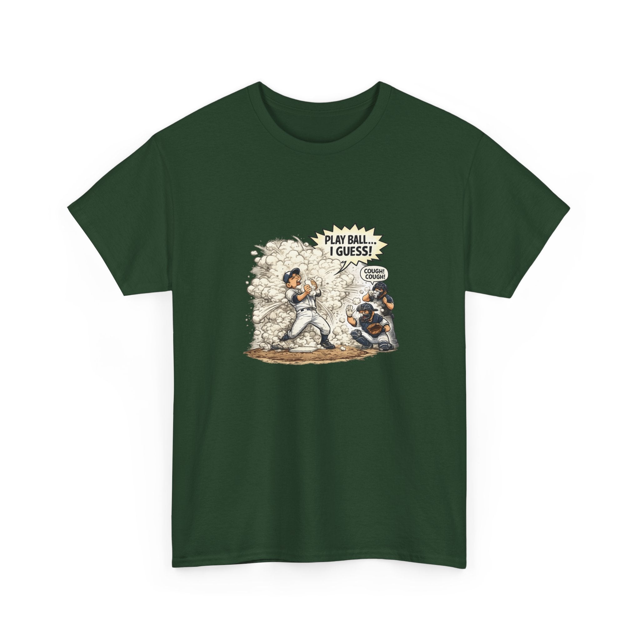 Baseball Vintage Comic Tee — "Play Ball I Guess" Graphic T-Shirt
