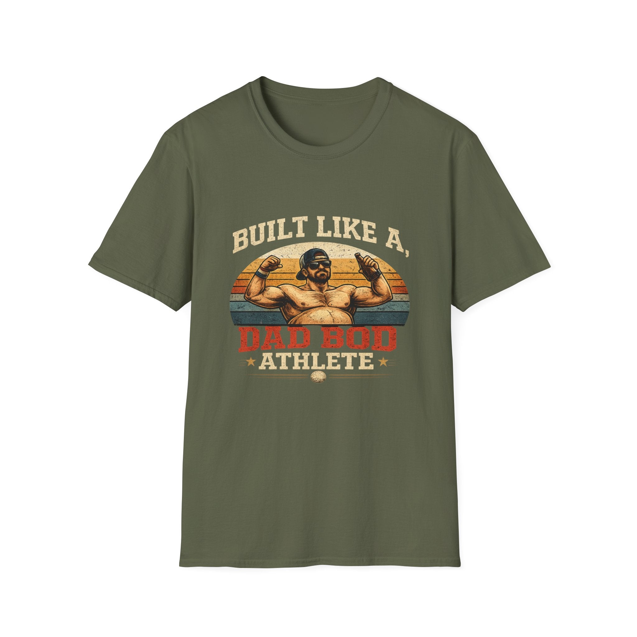 Dad Bod Athlete T‑Shirt — "Built Like a Dad Bod" Retro Fitness Tee