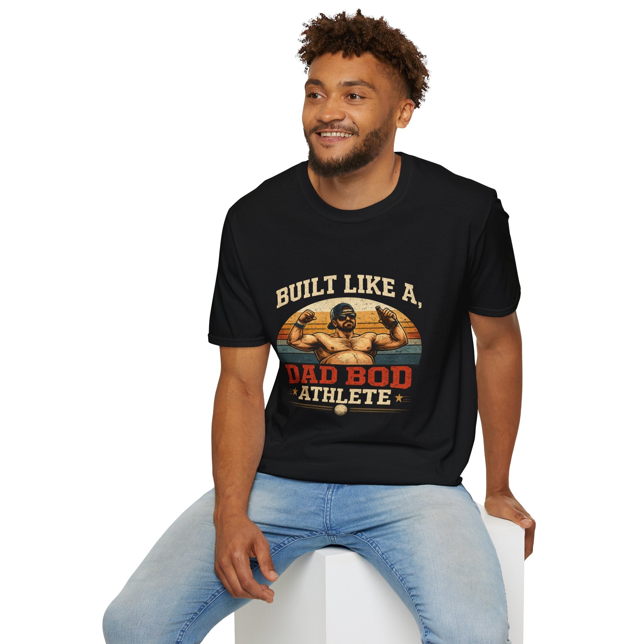 Dad Bod Athlete T‑Shirt — "Built Like a Dad Bod" Retro Fitness Tee
