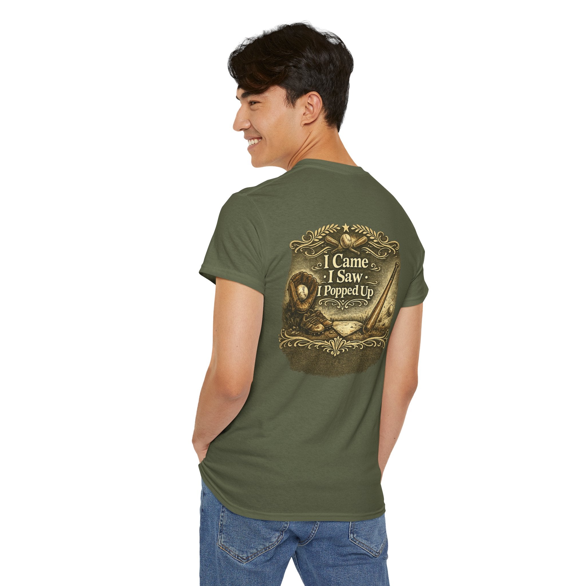 I Came I Saw I Popped Up - Funny Baseball T-Shirt