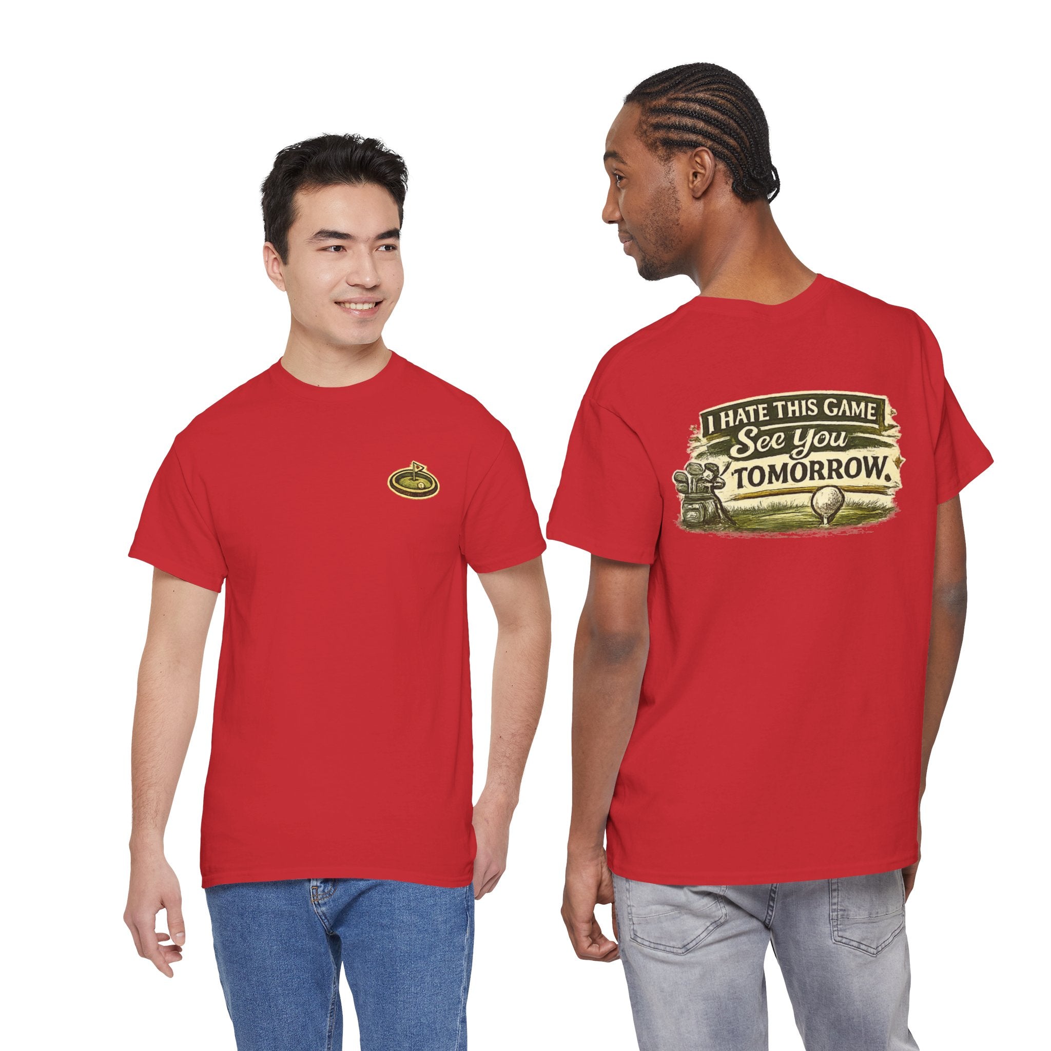 Golf T‑Shirt — "I Hate This Game, See You Tomorrow" Retro Graphic Tee