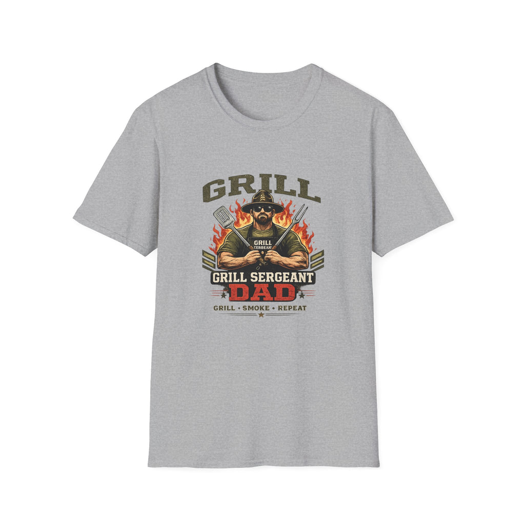Grill Sergeant Dad T-Shirt — Grill, Smoke, Repeat Fathersday Tee