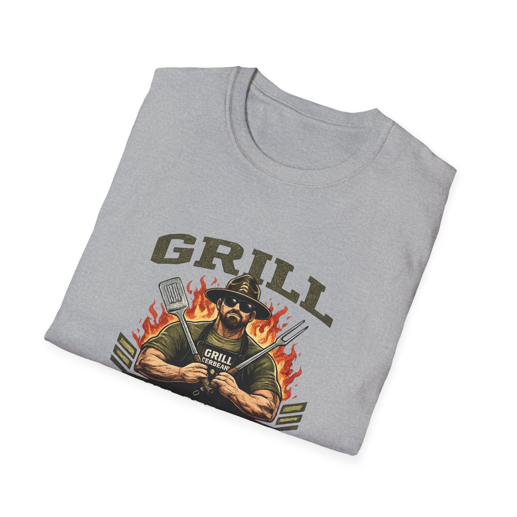 Grill Sergeant Dad T-Shirt — Grill, Smoke, Repeat Fathersday Tee