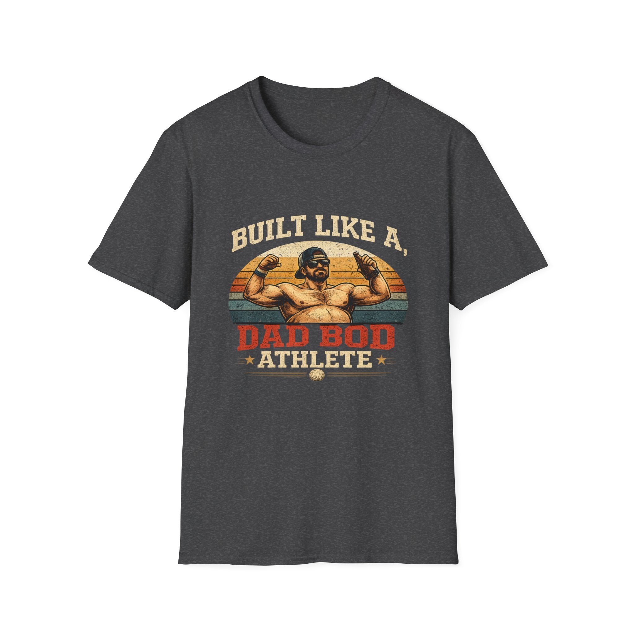 Dad Bod Athlete T‑Shirt — "Built Like a Dad Bod" Retro Fitness Tee