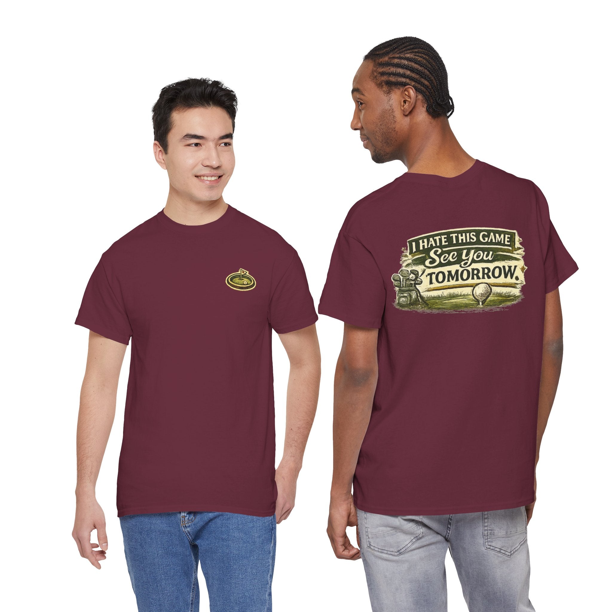 Golf T‑Shirt — "I Hate This Game, See You Tomorrow" Retro Graphic Tee