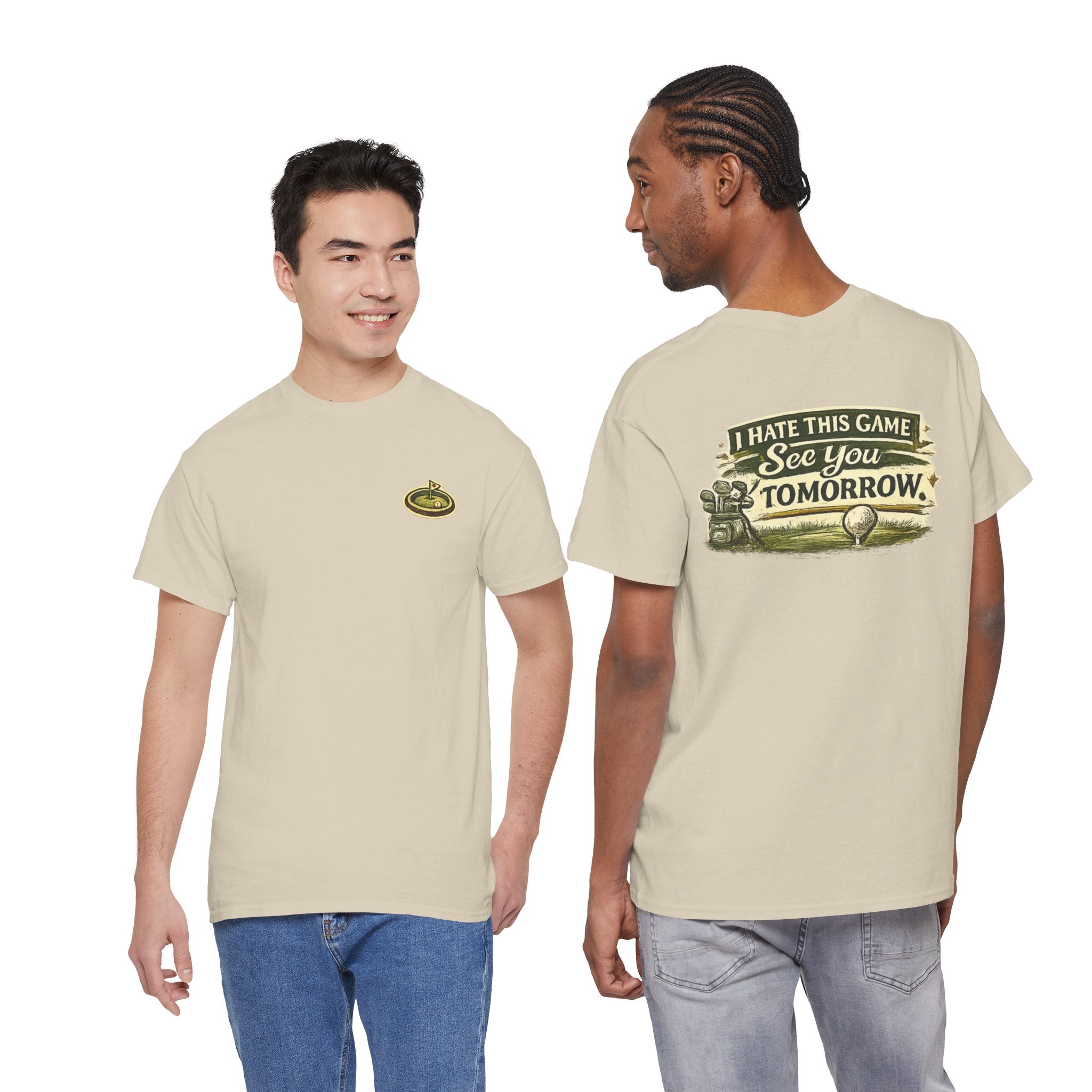Golf T‑Shirt — "I Hate This Game, See You Tomorrow" Retro Graphic Tee