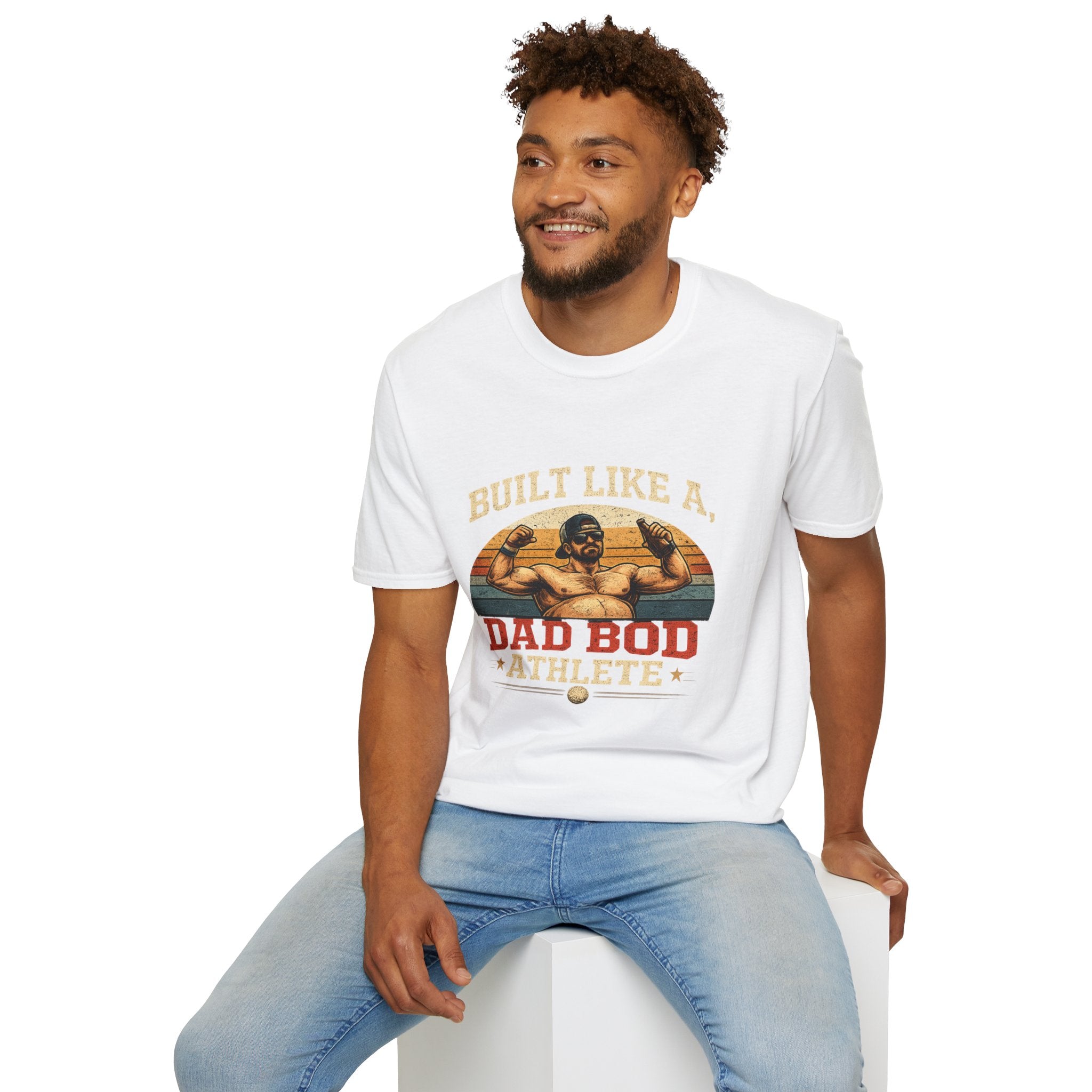 Dad Bod Athlete T‑Shirt — "Built Like a Dad Bod" Retro Fitness Tee