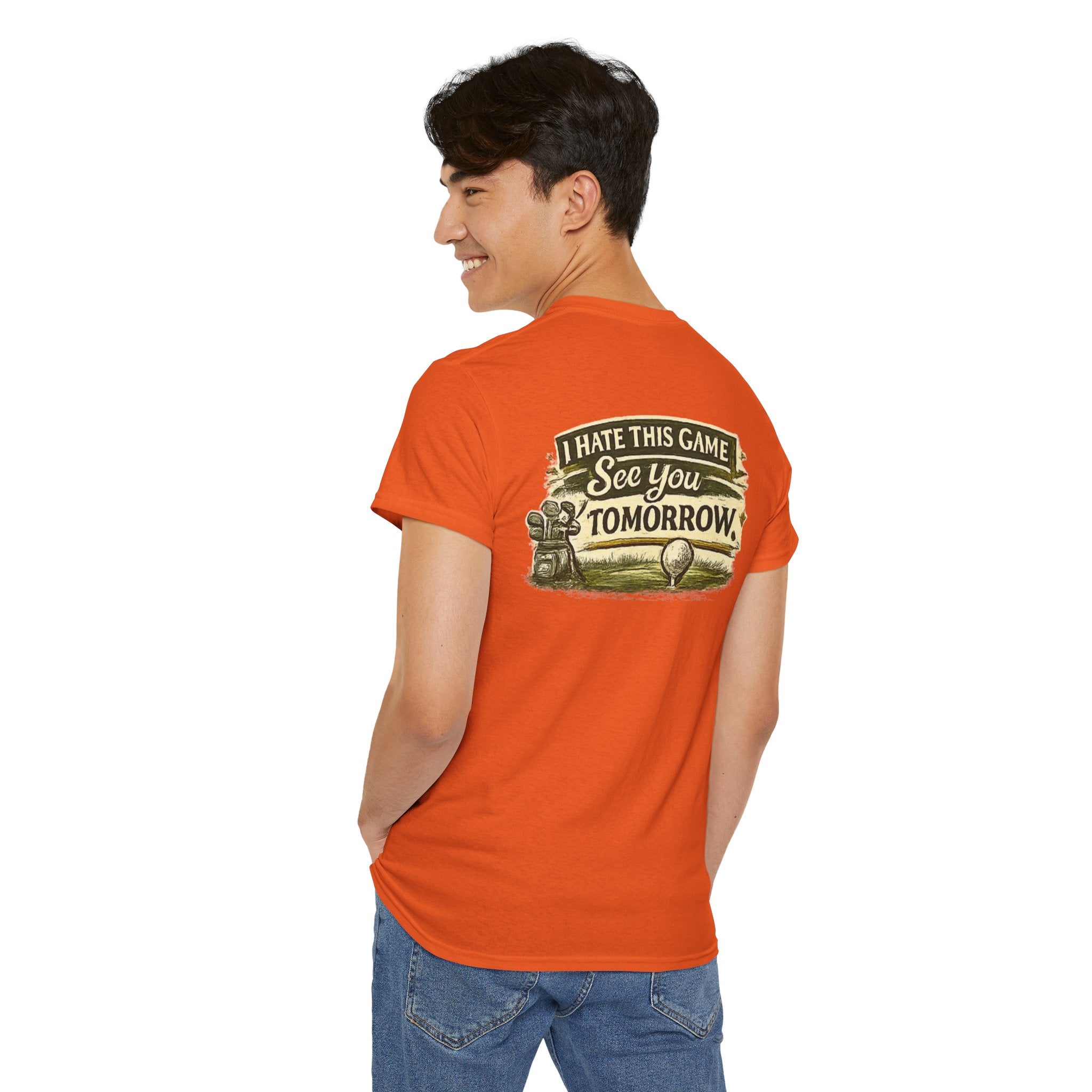 Golf T‑Shirt — "I Hate This Game, See You Tomorrow" Retro Graphic Tee