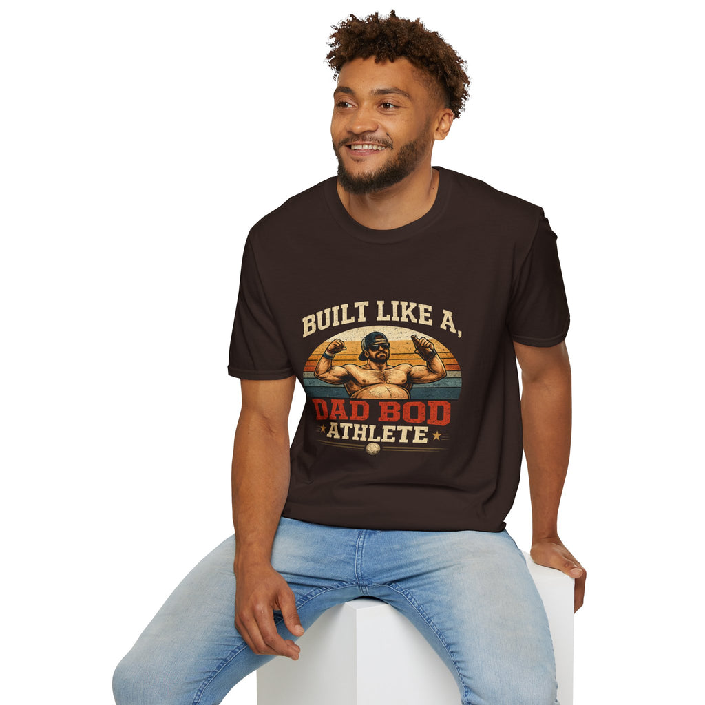 Dad Bod Athlete T‑Shirt — "Built Like a Dad Bod" Retro Fitness Tee