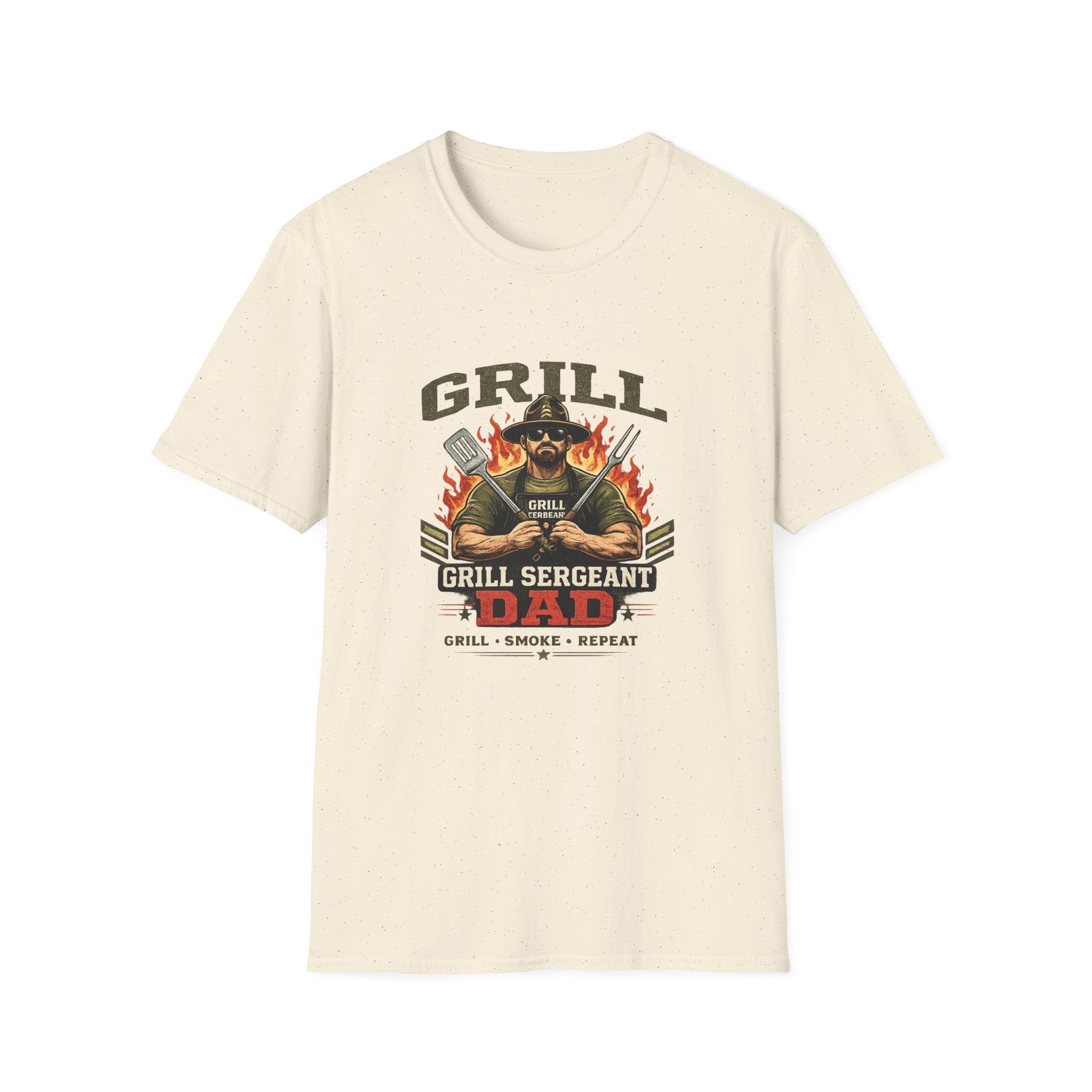 Grill Sergeant Dad T-Shirt — Grill, Smoke, Repeat Fathersday Tee