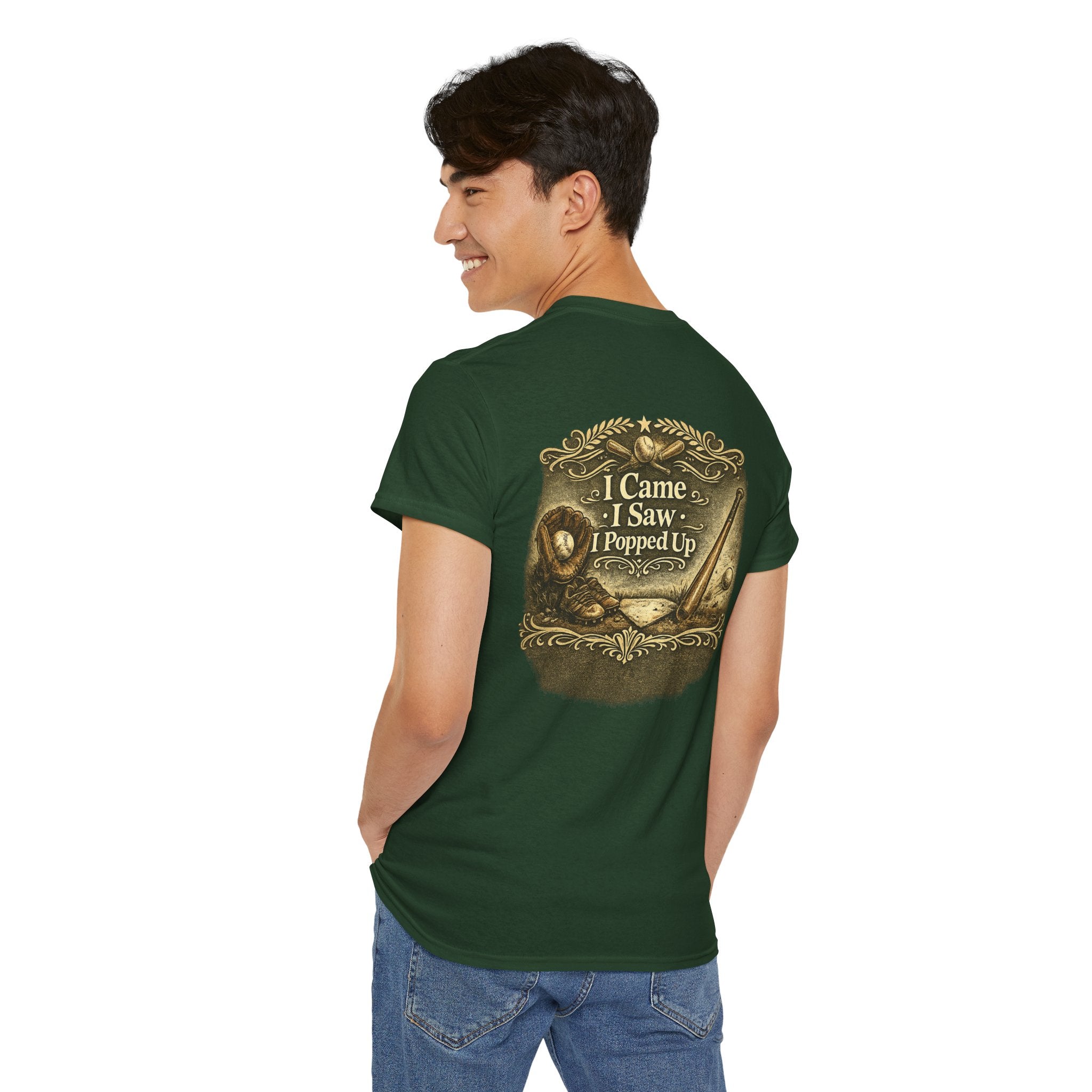 I Came I Saw I Popped Up - Funny Baseball T-Shirt