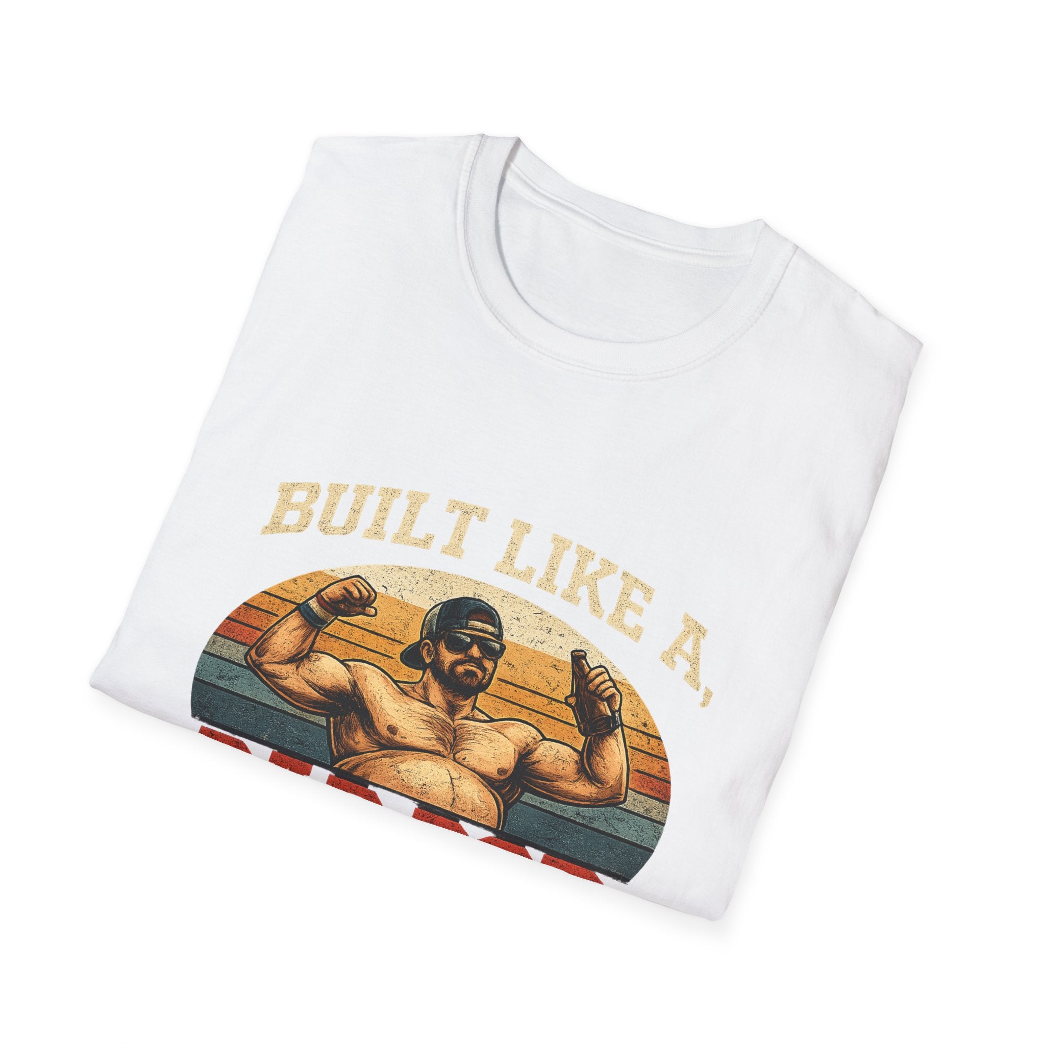 Dad Bod Athlete T‑Shirt — "Built Like a Dad Bod" Retro Fitness Tee