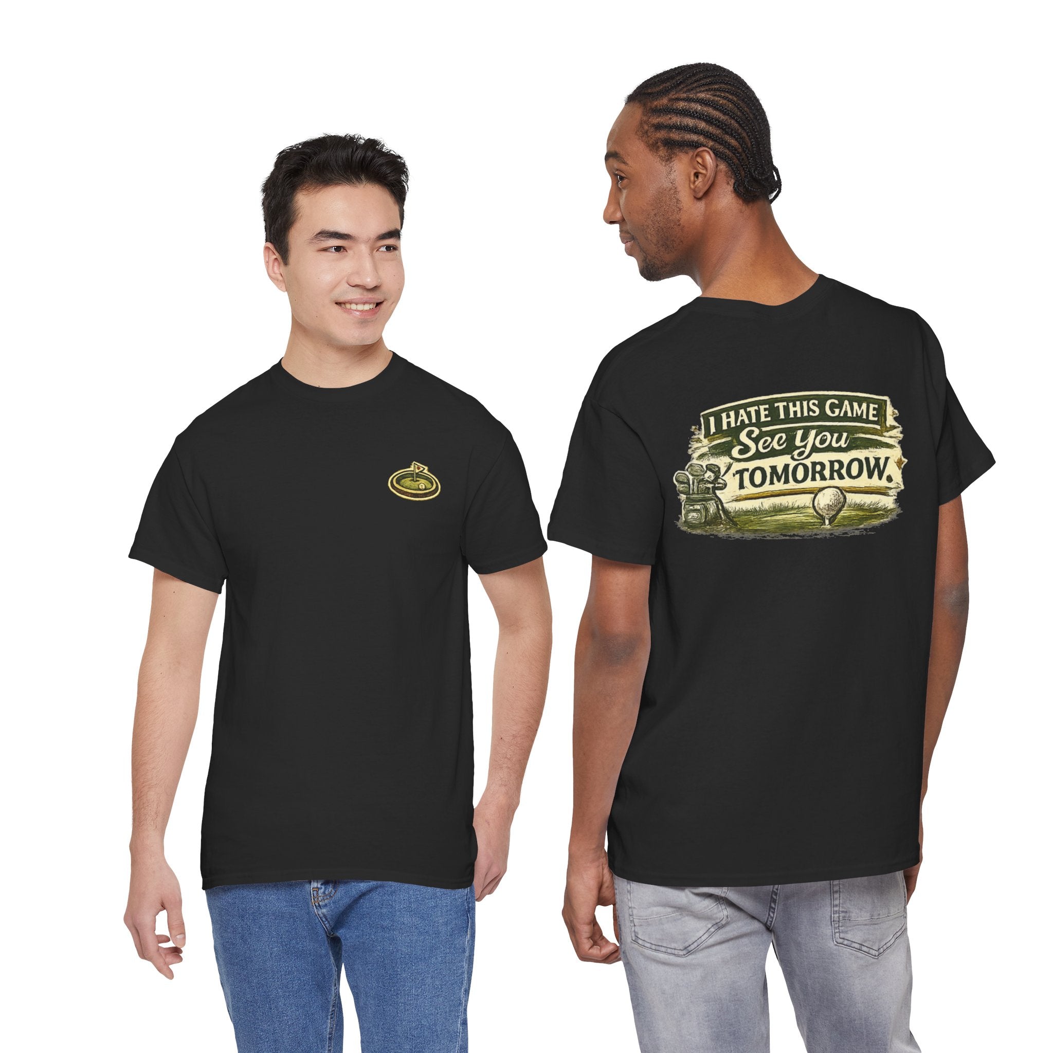 Golf T‑Shirt — "I Hate This Game, See You Tomorrow" Retro Graphic Tee