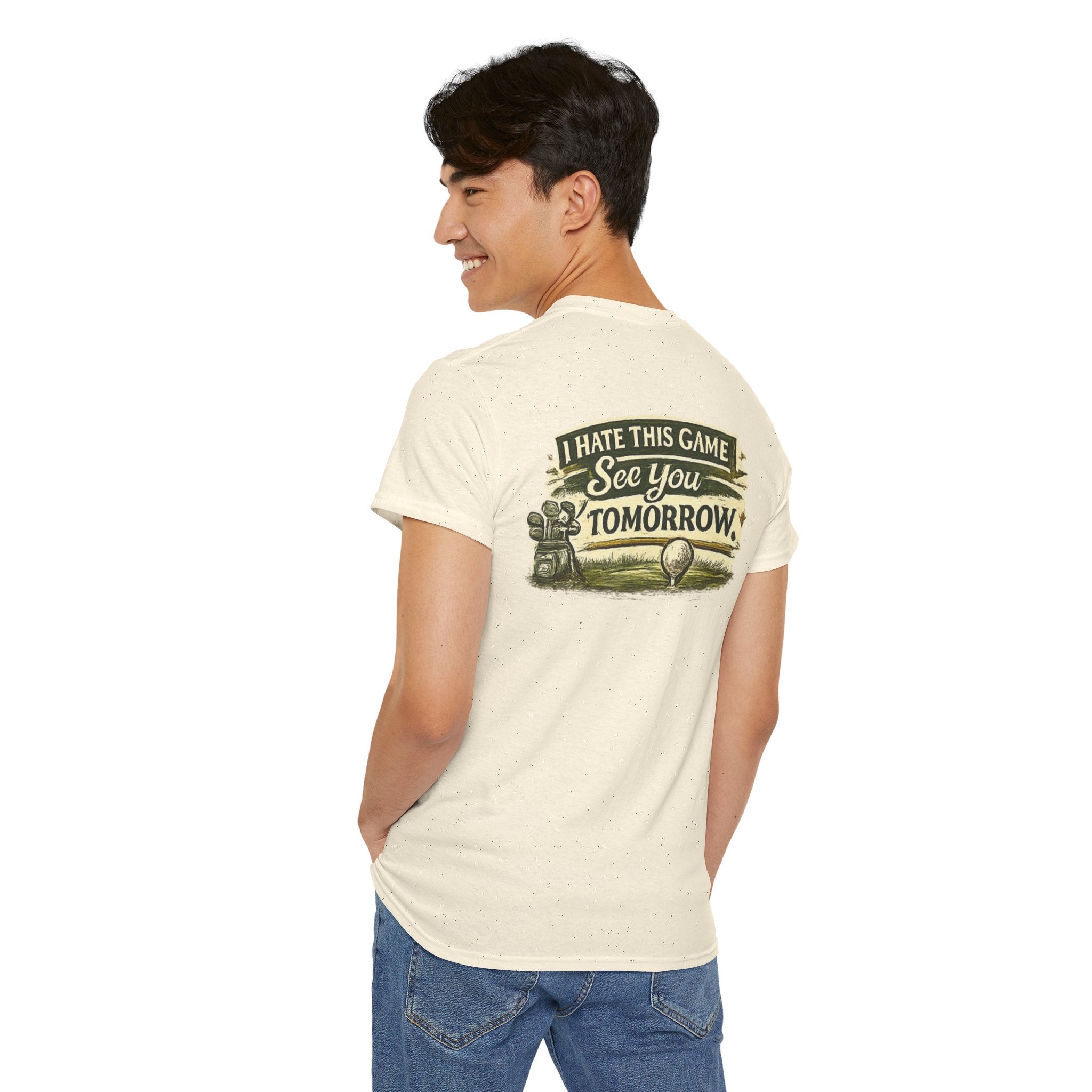 Golf T‑Shirt — "I Hate This Game, See You Tomorrow" Retro Graphic Tee