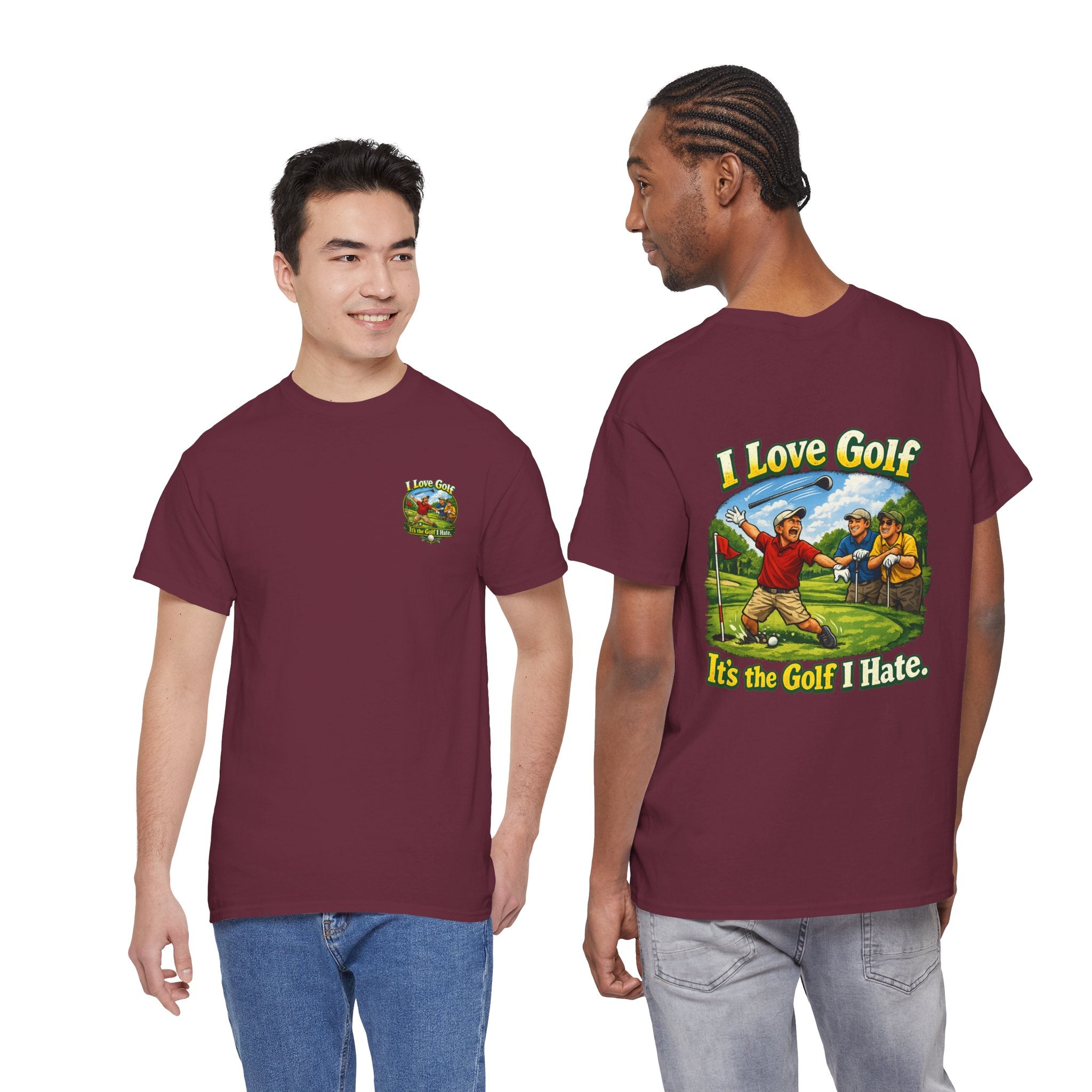 Golf Tee - "I Love Golf, It’s the Golf I Hate" Funny Golfing T-Shirt