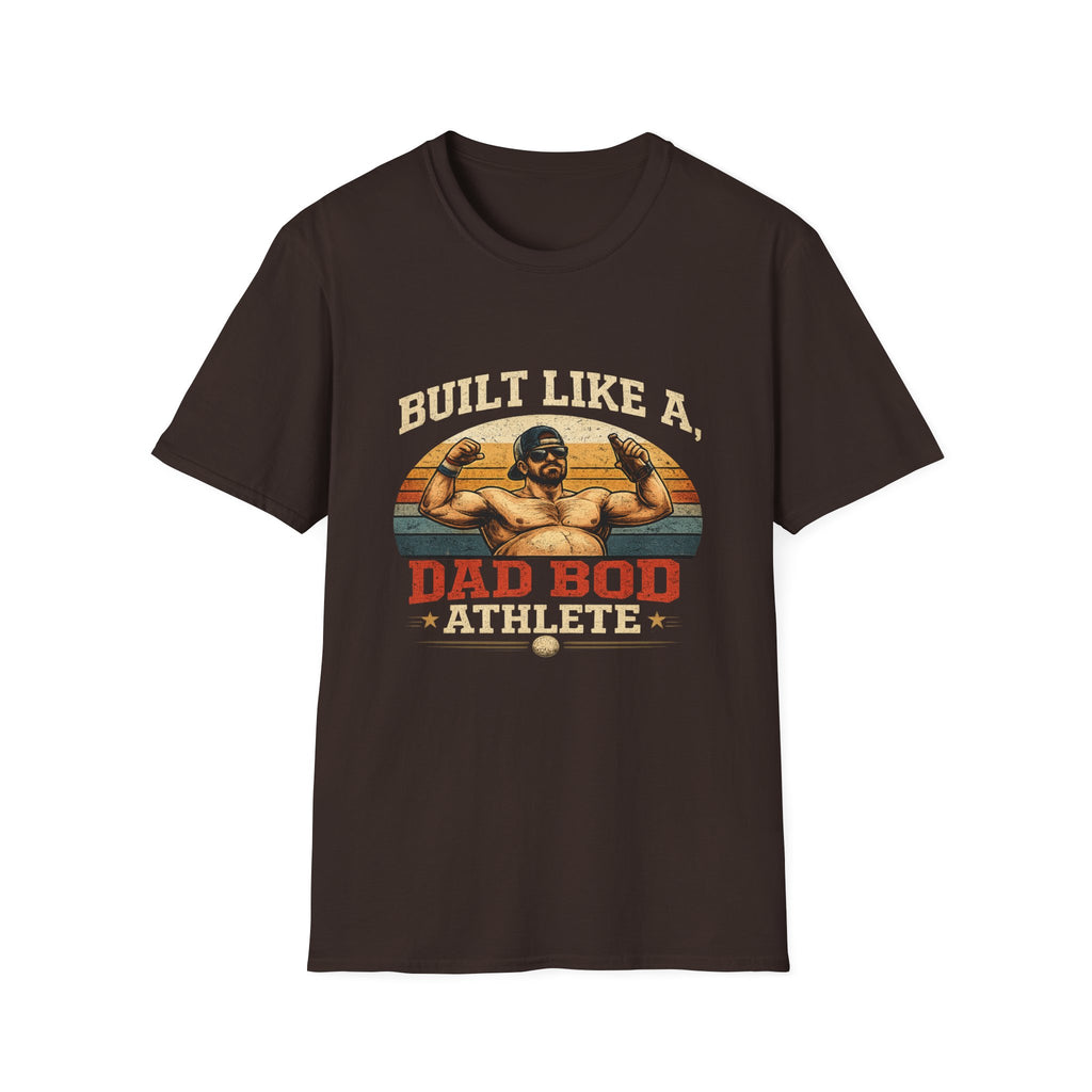 Dad Bod Athlete T‑Shirt — "Built Like a Dad Bod" Retro Fitness Tee