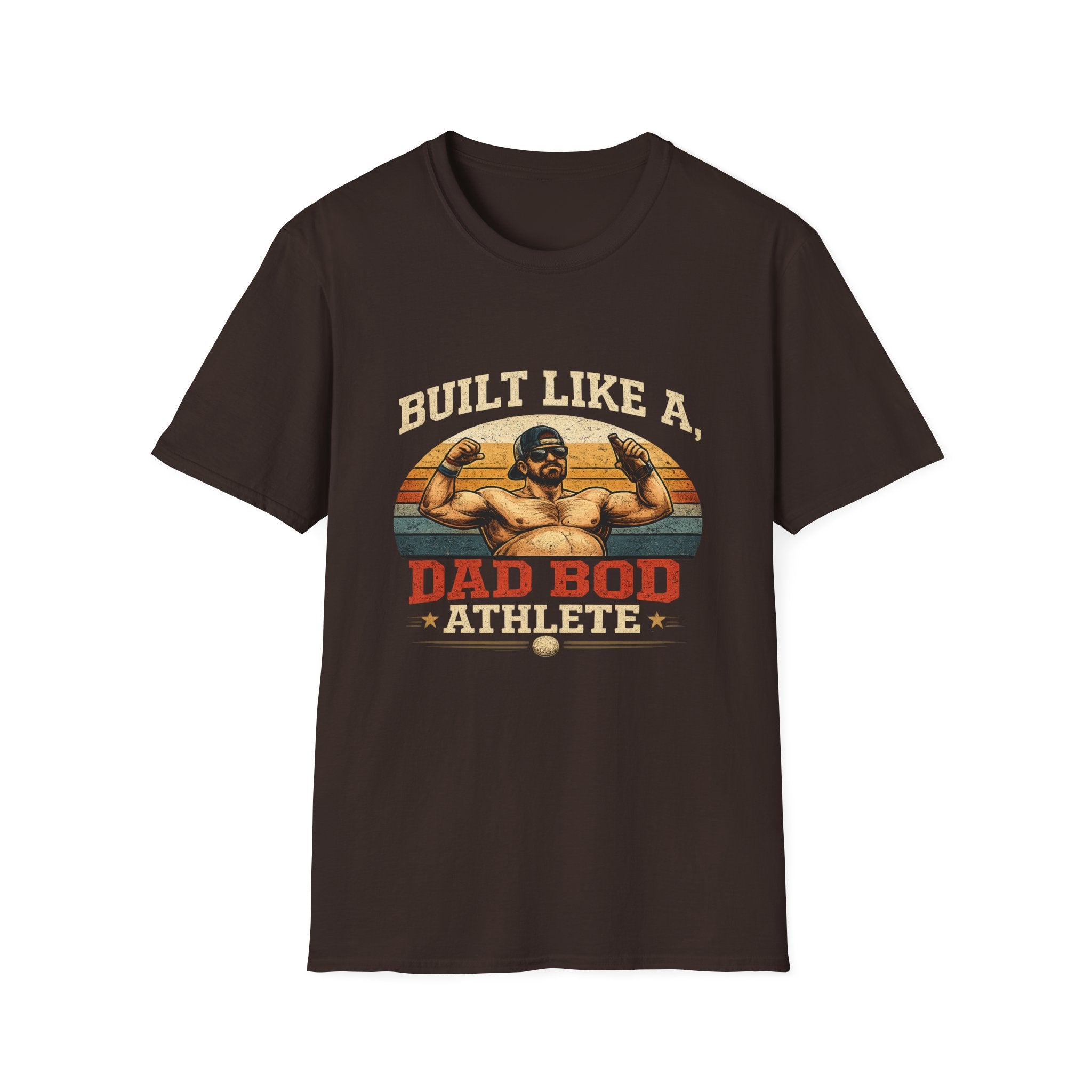Dad Bod Athlete T‑Shirt — "Built Like a Dad Bod" Retro Fitness Tee