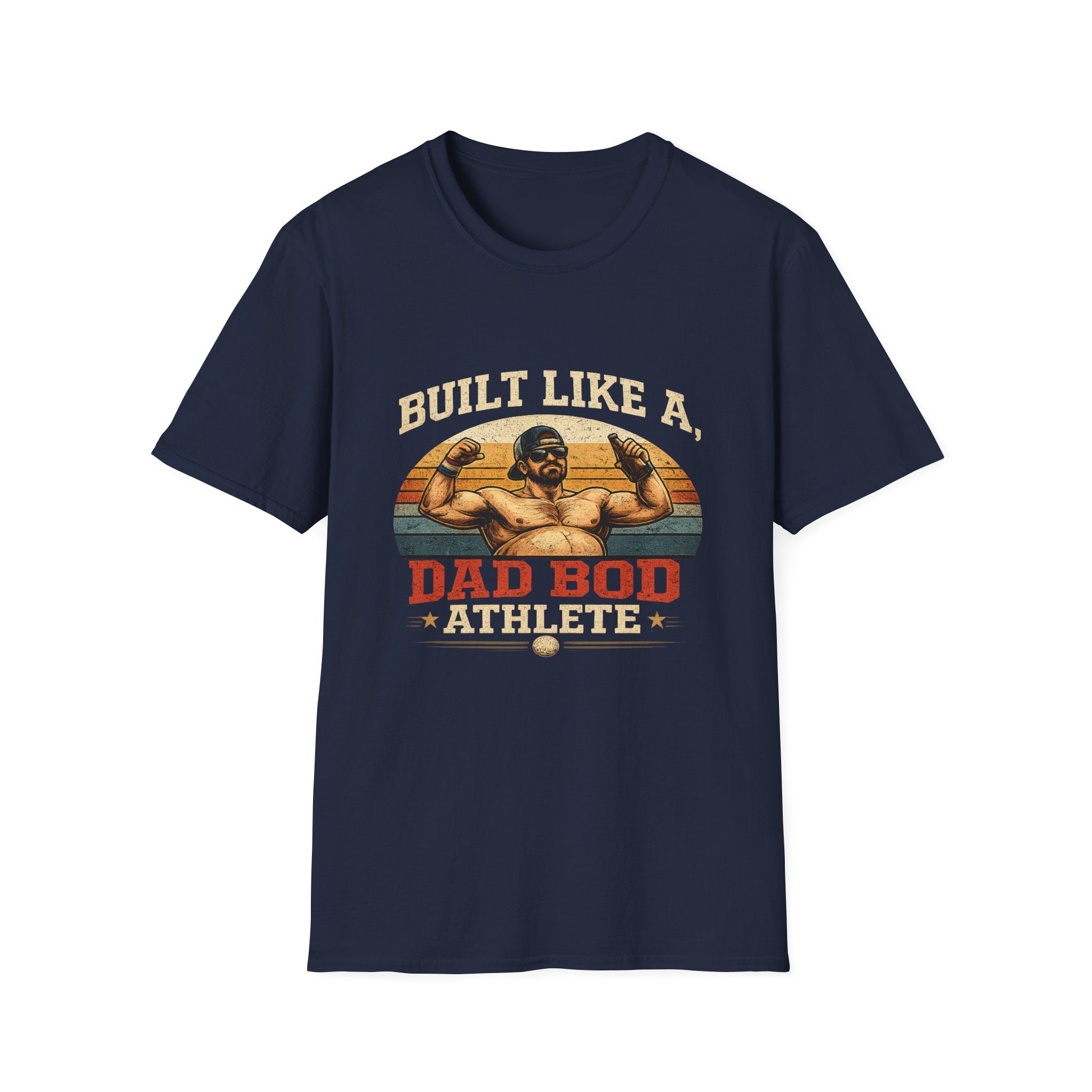 Dad Bod Athlete T‑Shirt — "Built Like a Dad Bod" Retro Fitness Tee